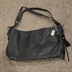 Coach Black Leather Shoulder Bag